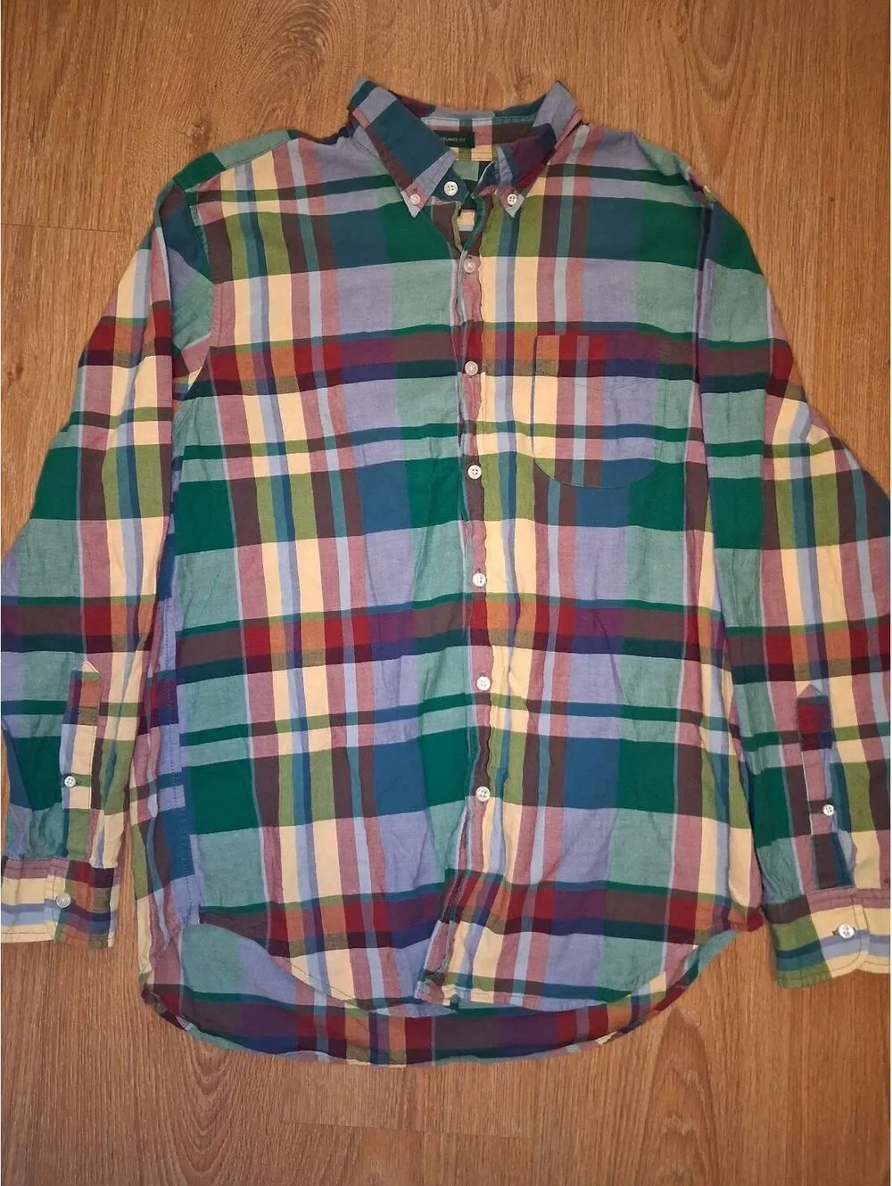 J Crew Oarsman Button Up Shirt Mens Medium Multicolor Plaid
